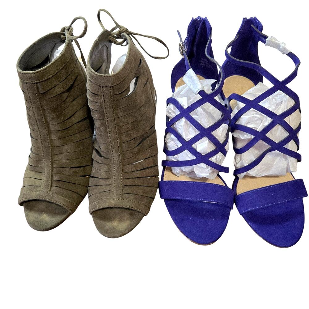 Brash + More Size 9 Women's High Heel Lot of 3 Pairs Bulk Shoes Sandals Boots